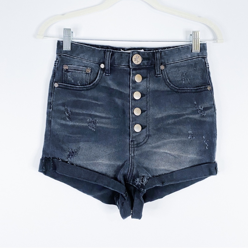 One Teaspoon - Black Distressed Shorts